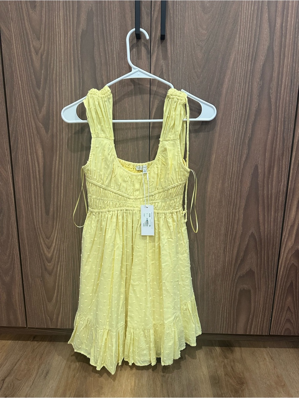Girls' Yellow Smocked Sundress